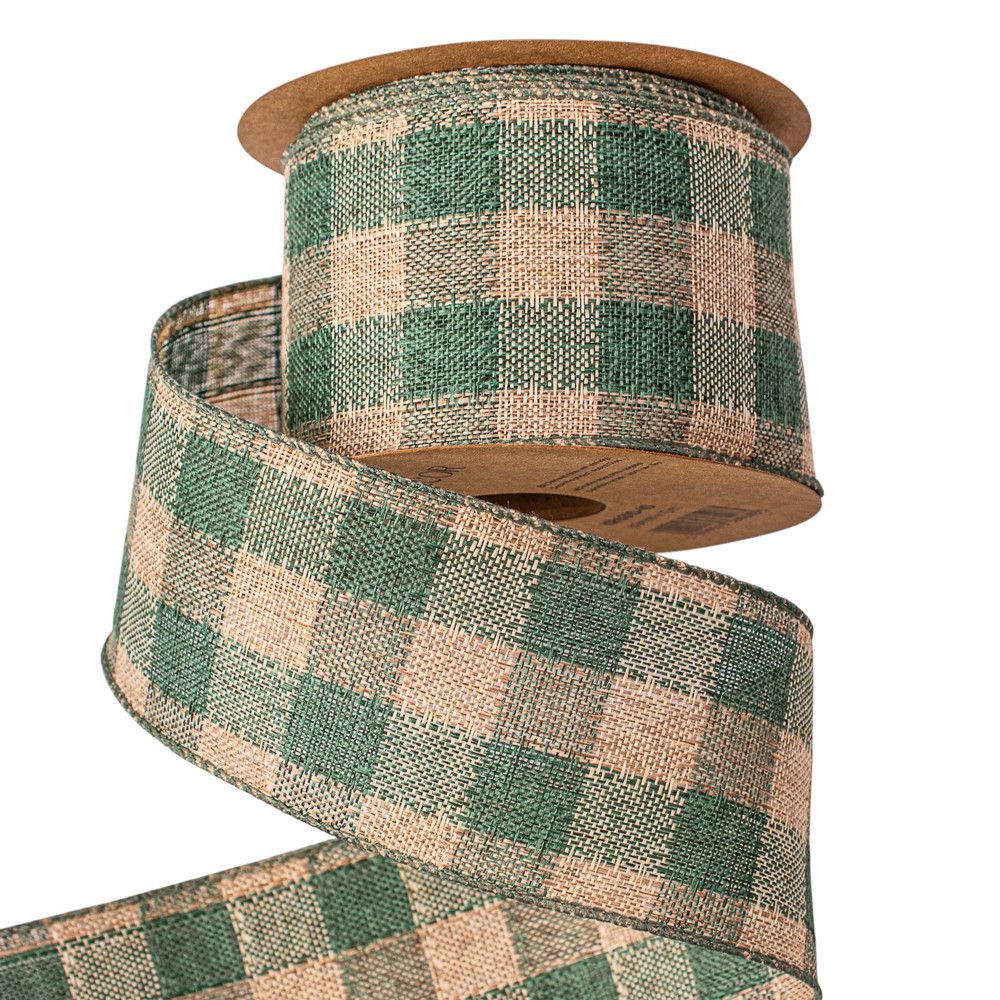 Kockás vászon szalag drótos szegéllyel 63mm x 10m - 2 színben Kockás vászon szalag drótos szegéllyel 63mm x 10m - 2 színben