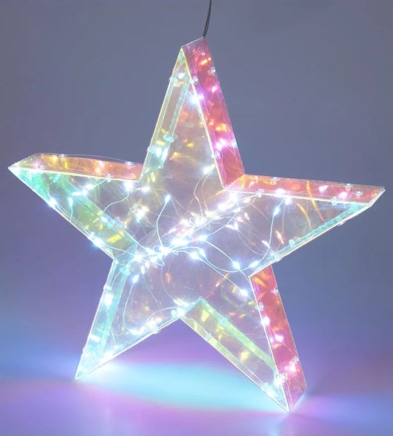 Csillag irizáló Led elemes időzítős - 2 méretben Csillag irizáló Led elemes időzítős - 2 méretben