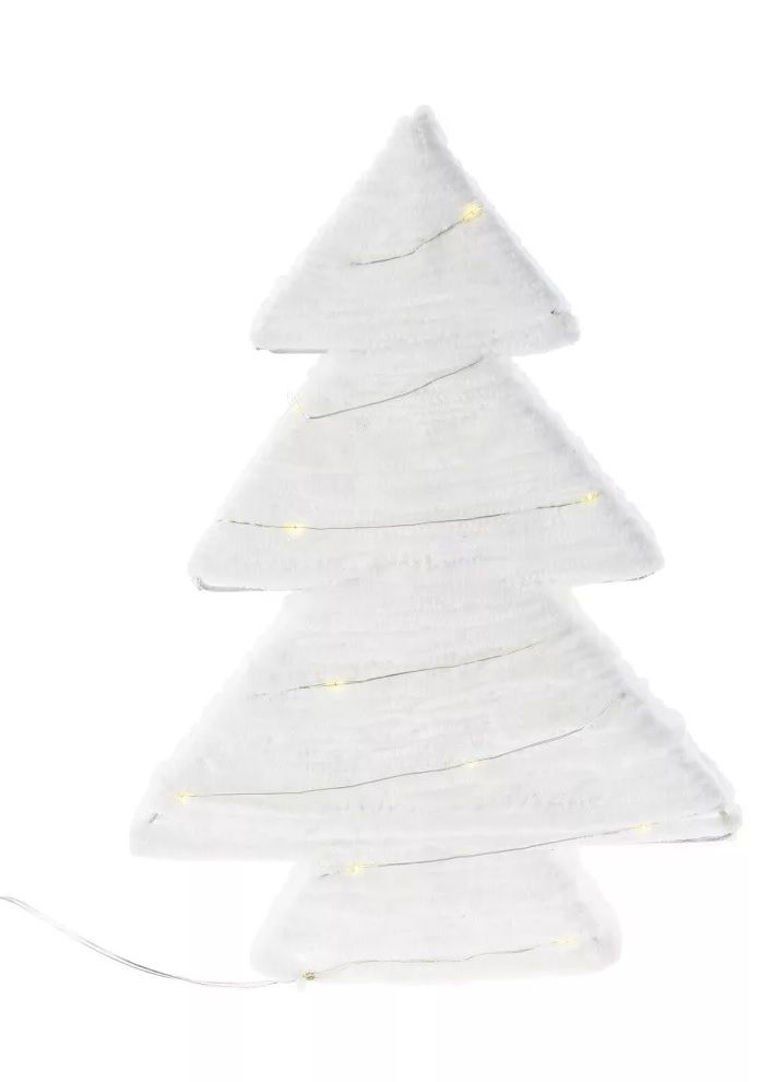 Fenyő forma 20 LED-es elemes fehér M30cm Fenyő forma 20 LED-es elemes fehér M30cm