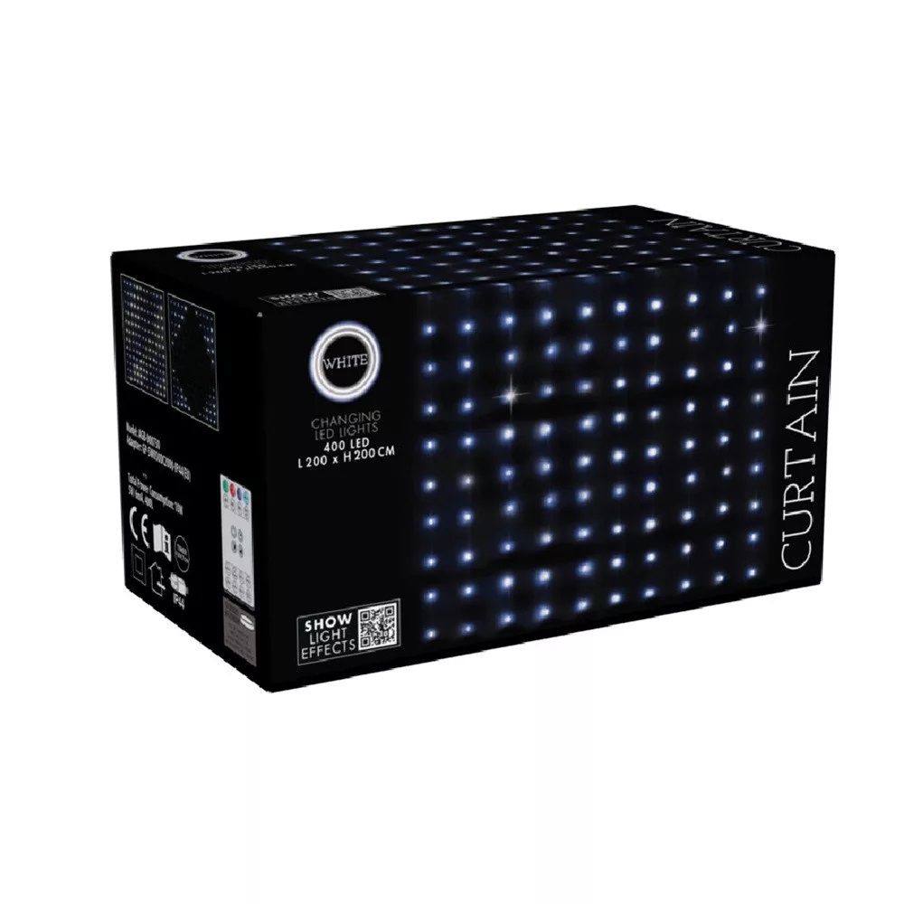 Függöny égősor 400 LED-es adapteres táviránytóval - 2 színben Függöny égősor 400 LED-es adapteres táviránytóval - 2 színben