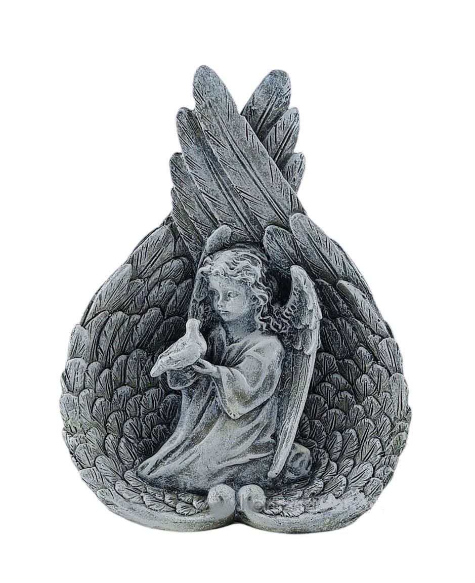 Sírdísz angyal szárnyban 15,5 cm - 2 féle Sírdísz angyal szárnyban 15,5 cm - 2 féle