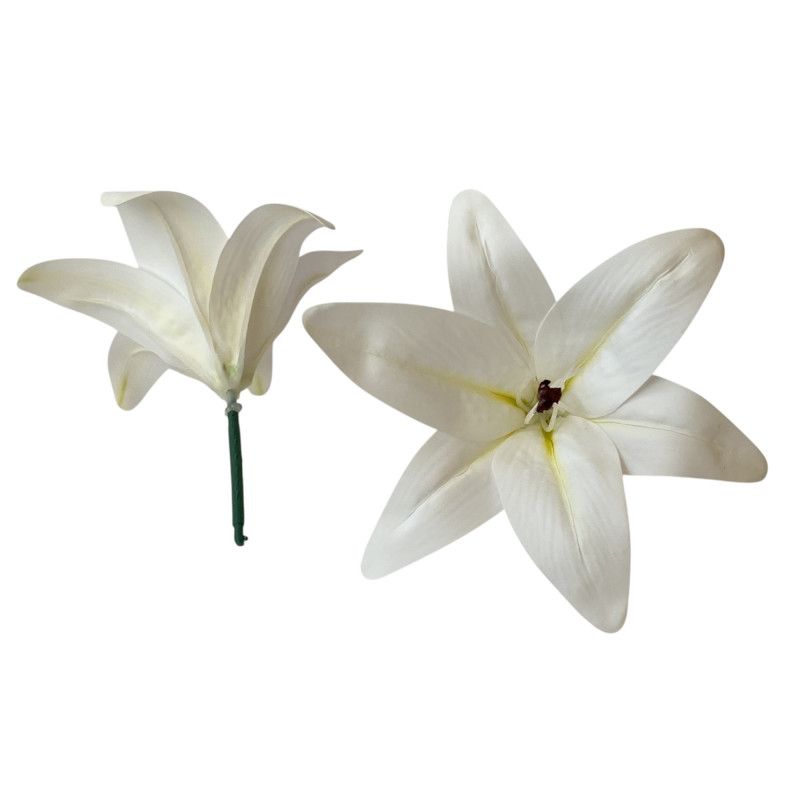 Gumi liliom fej 14cm krém