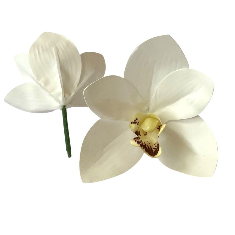 Gumi orchidea fej 10cm - 4 színben