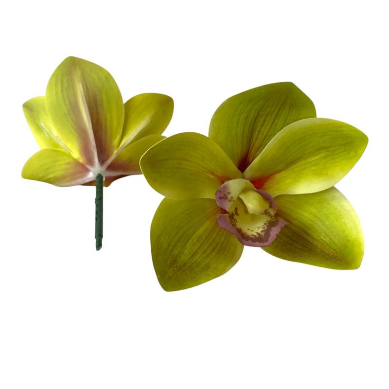 Gumi orchidea fej 10cm - 4 színben