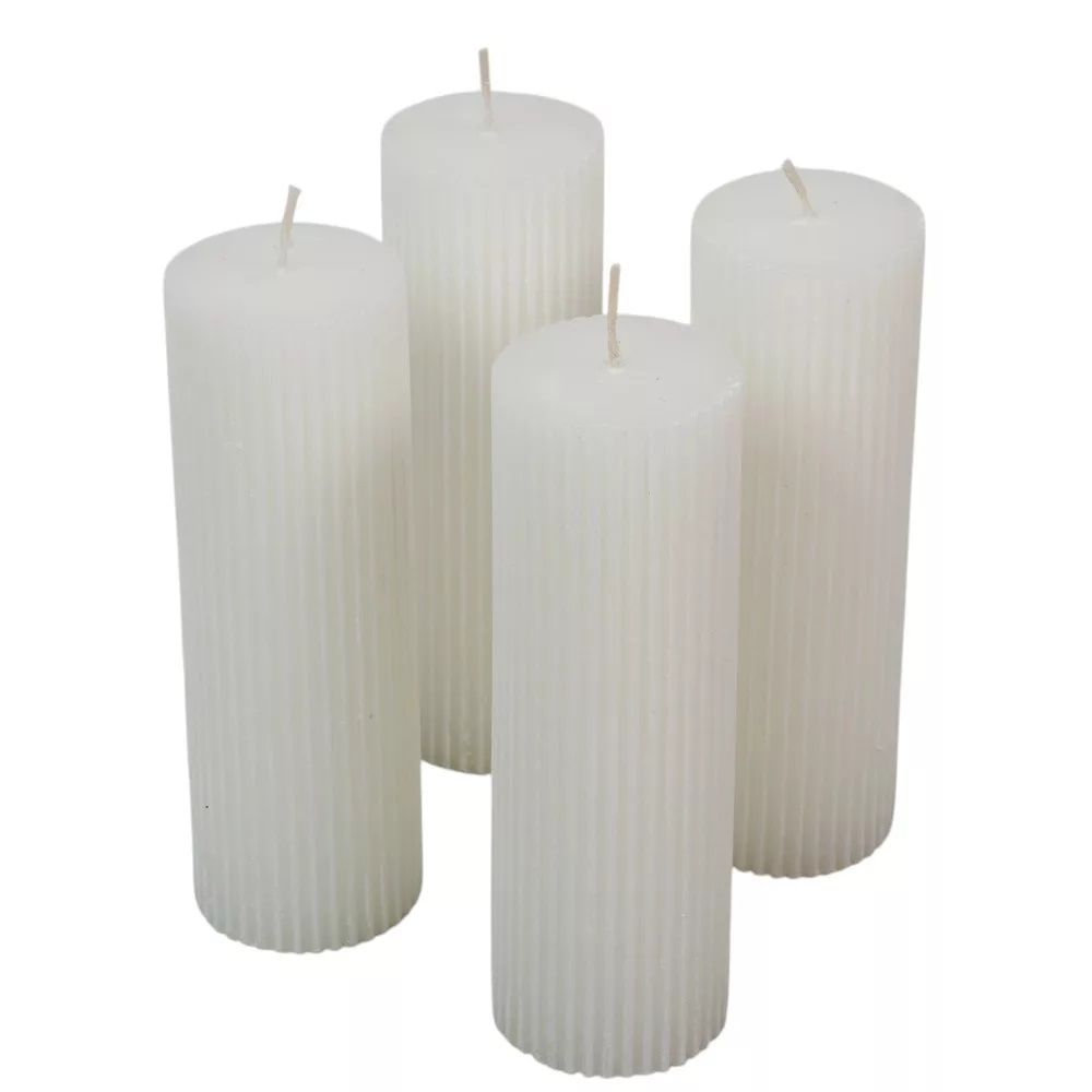 Kontúrozott bordás henger gyertya 50x150mm -7 színben