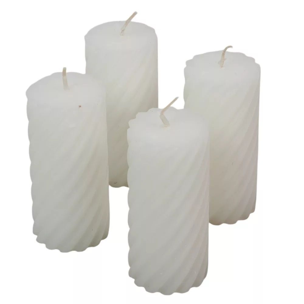 Kontúrozott csavart henger gyertya 55x100mm -7 színben
