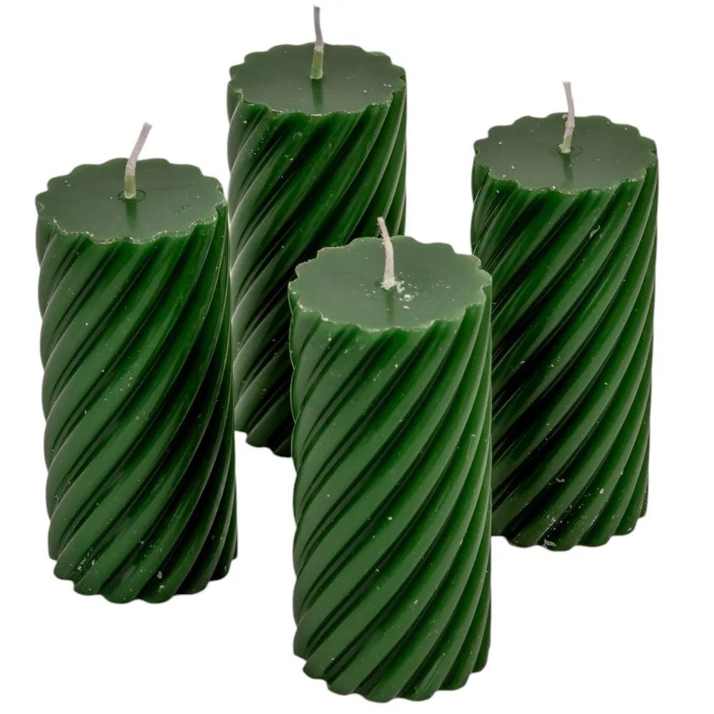 Kontúrozott csavart henger gyertya 55x100mm -7 színben