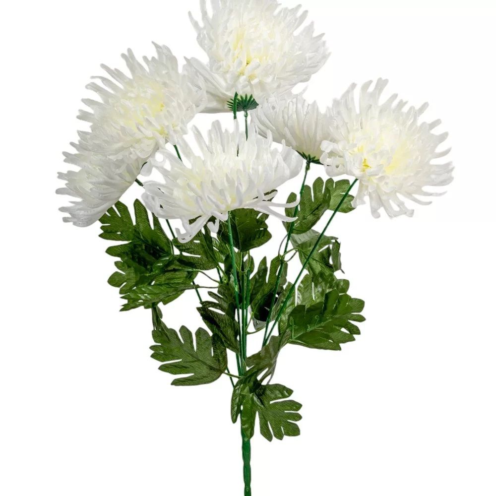 Krizantém csokor 7v. krém M56cm