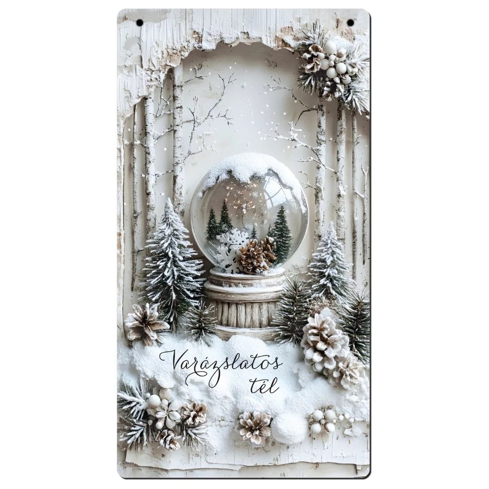 Nyomtatott fa akasztós tábla karácsonyi idézetekkel - Több féle 