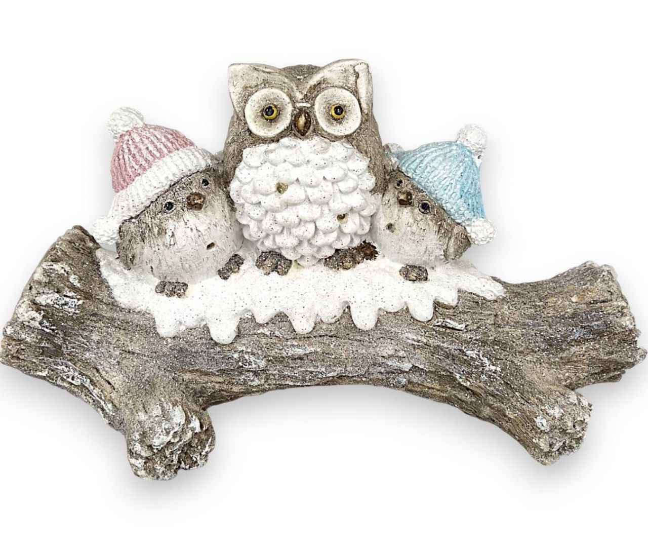 Havas-glitteres faágon ülõ madarak, bagoly 49 cm