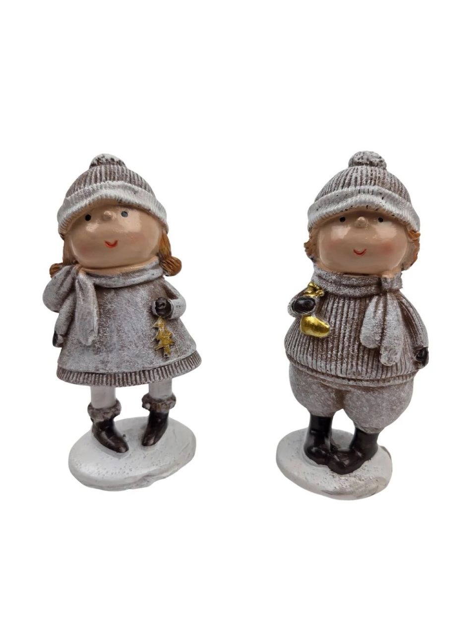 Drapp ruhás karácsonyi figura arany dísszel- 2 féle Drapp ruhás karácsonyi figura arany dísszel- 2 féle