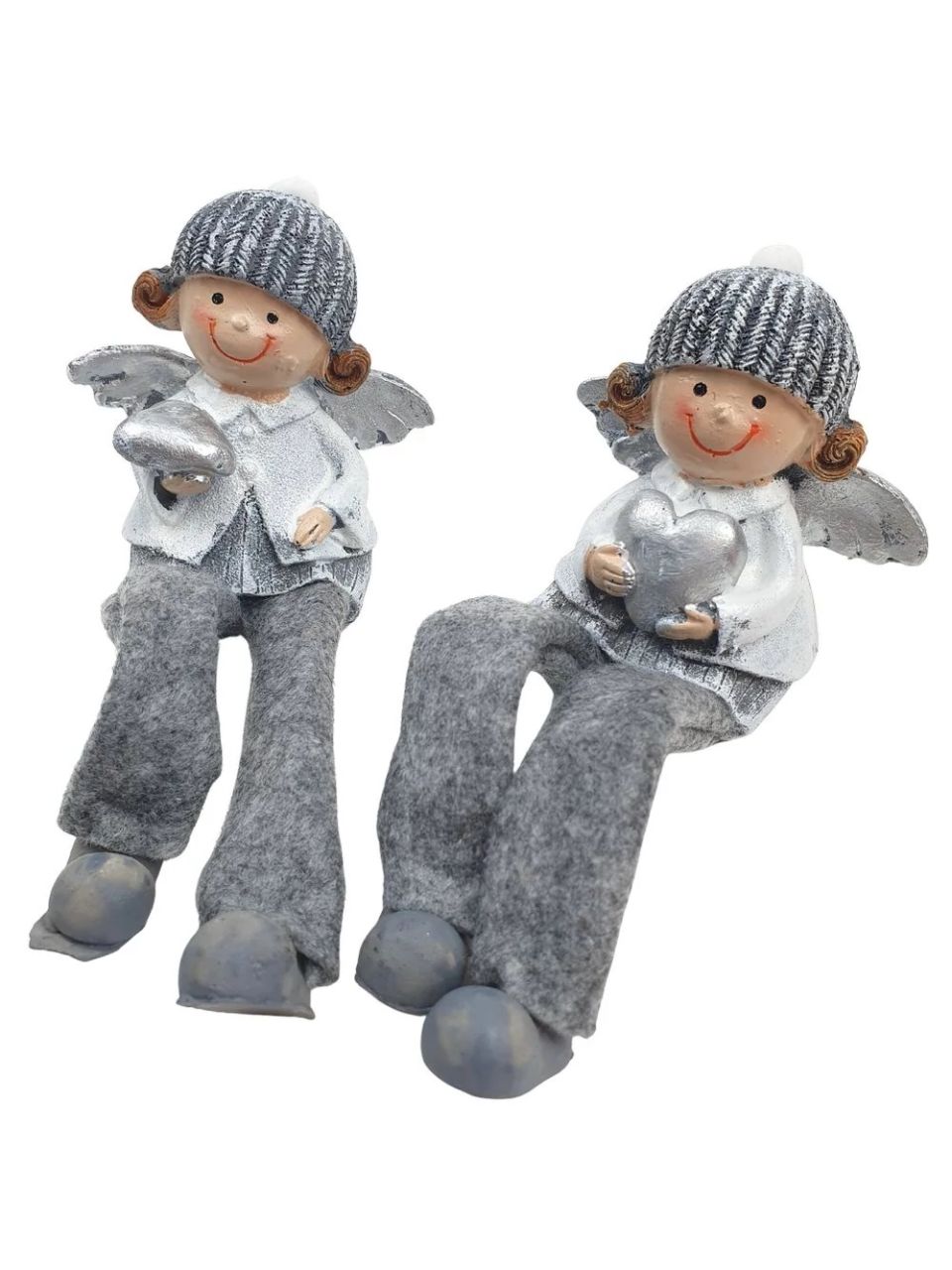 Kötött sapkás lógólábú figura- 2 féle Kötött sapkás lógólábú figura- 2 féle