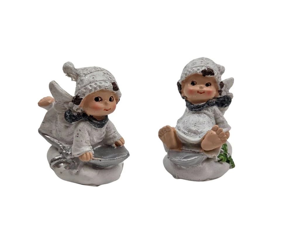 Fehér szárnyas figura felhőn- 2 féle Fehér szárnyas figura felhőn- 2 féle