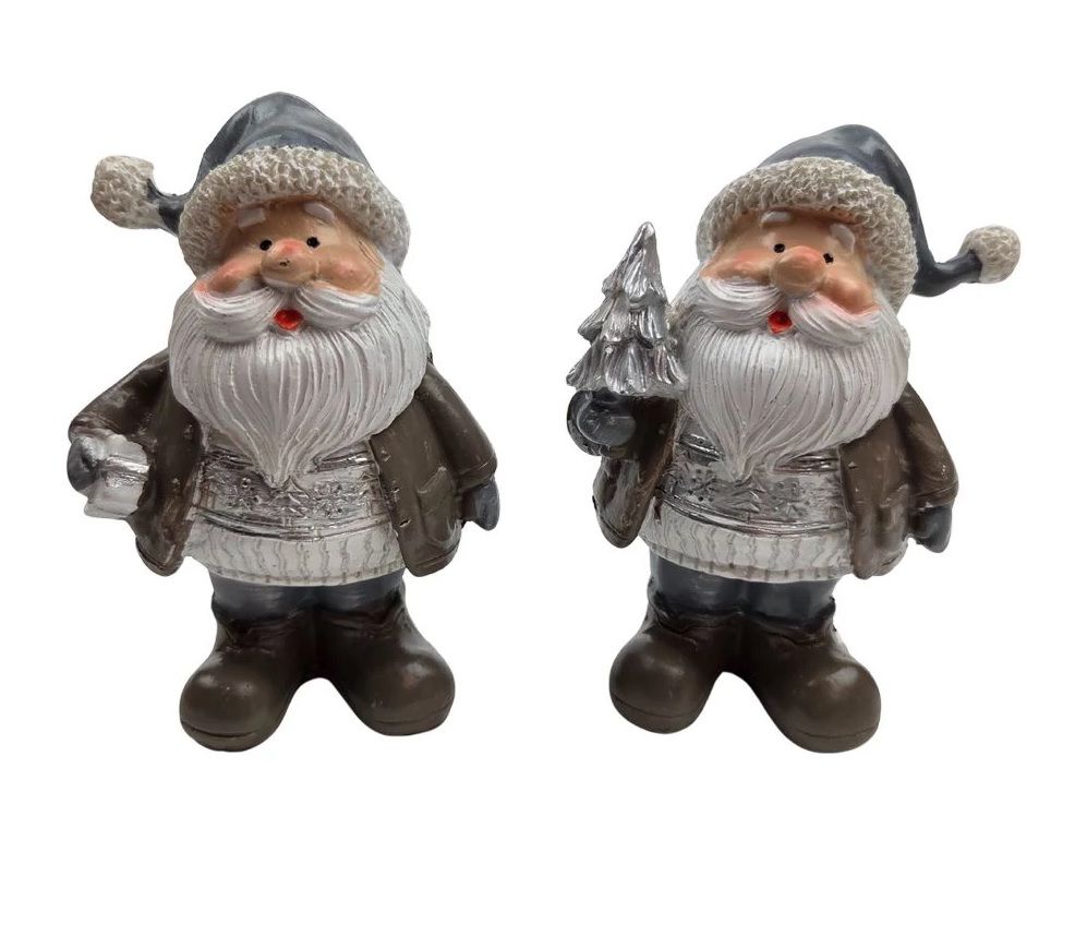 Szürke sapkás mikulás figura - 2 féle Szürke sapkás mikulás figura - 2 féle