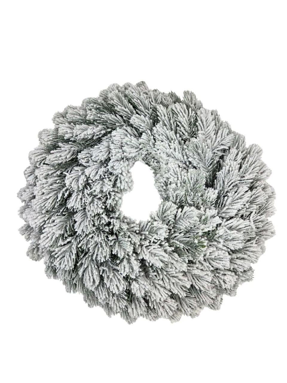 Műfenyő koszorú alap 37 cm havas