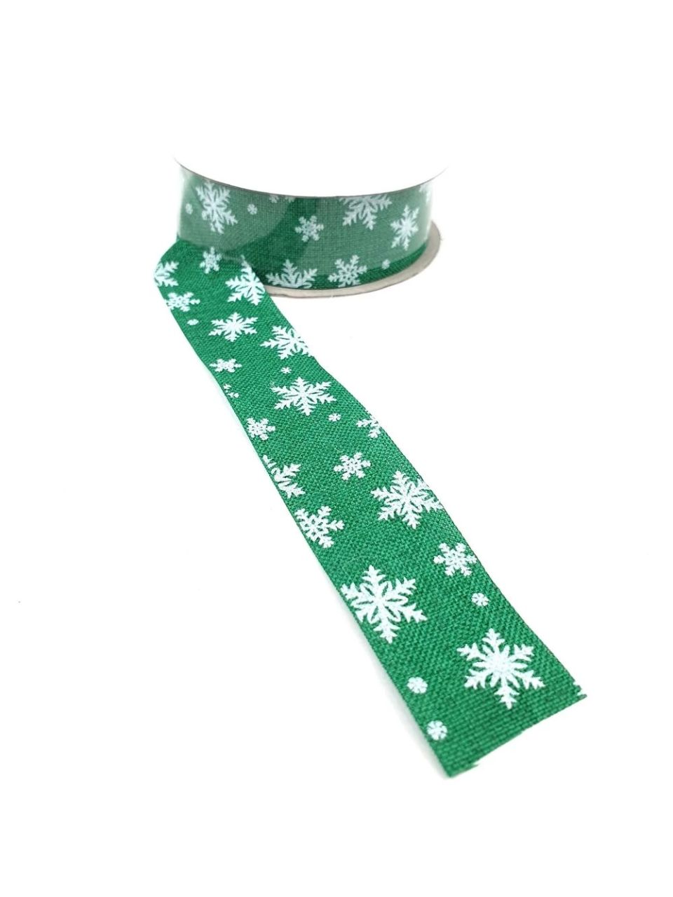 Hópehely mintás juta szalag 2,5 cm - 5 színben Hópehely mintás juta szalag 2,5 cm - 5 színben