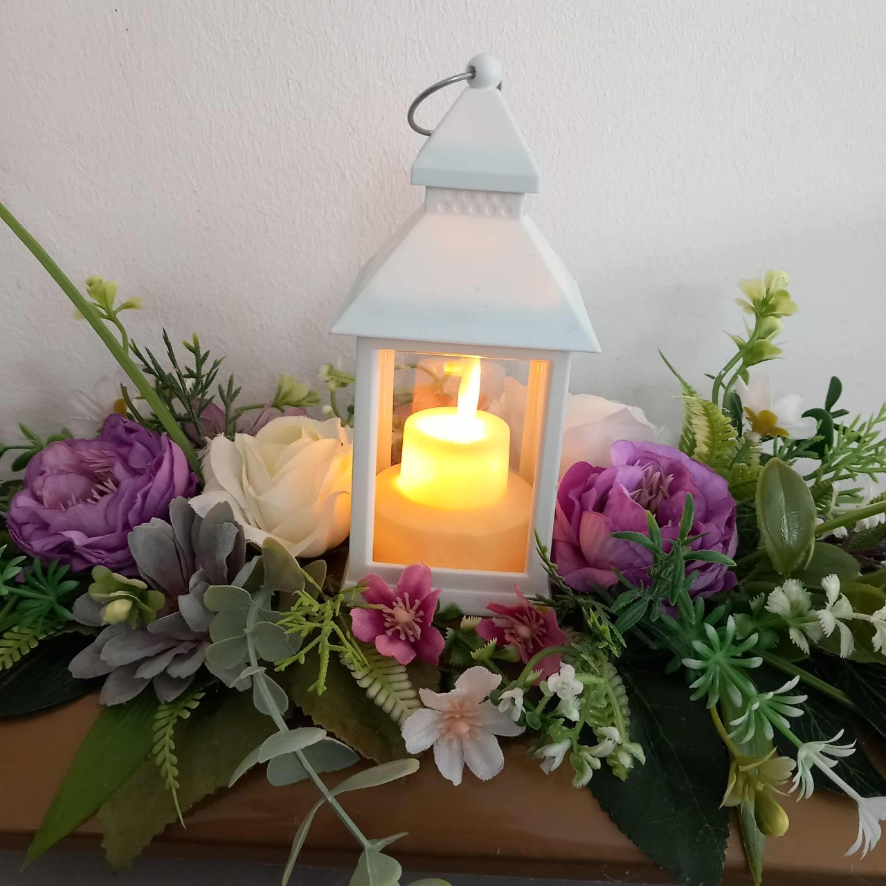 Kegyeleti műanyag tégla tál led lámpással