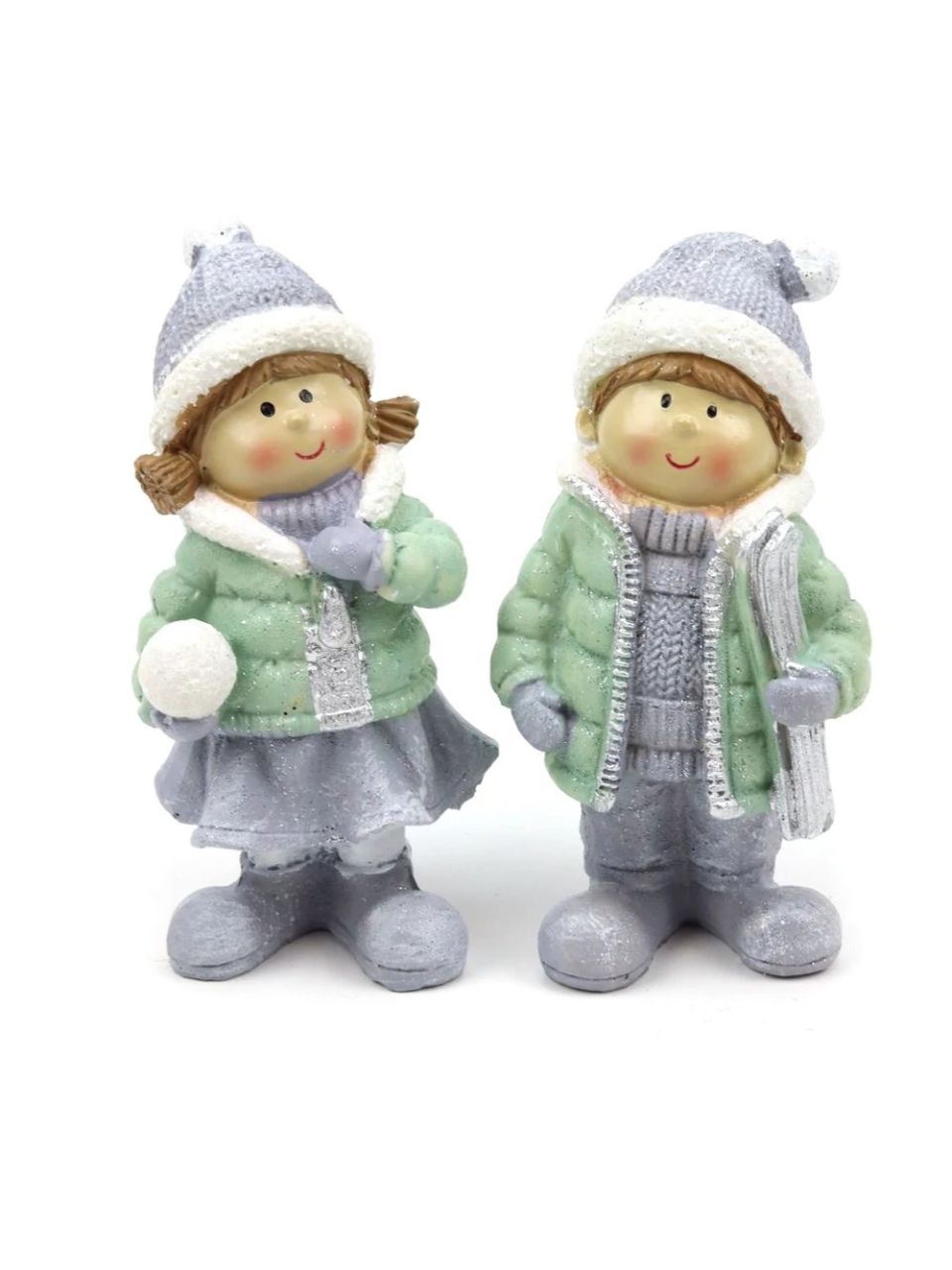 Menta kabátos hógolyós figura - 2 féle Menta kabátos hógolyós figura - 2 féle