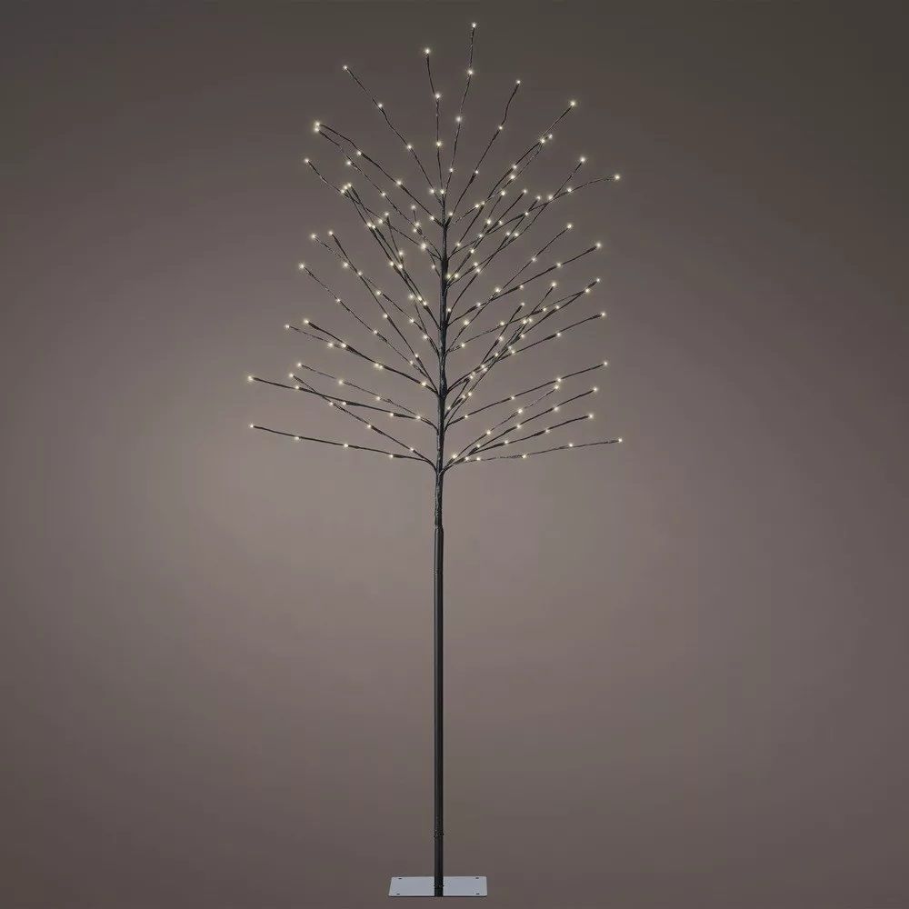 Fa stilizált 160 LED fekete időzítős adapteres meleg M180cm Fa stilizált 160 LED fekete időzítős adapteres meleg M180cm