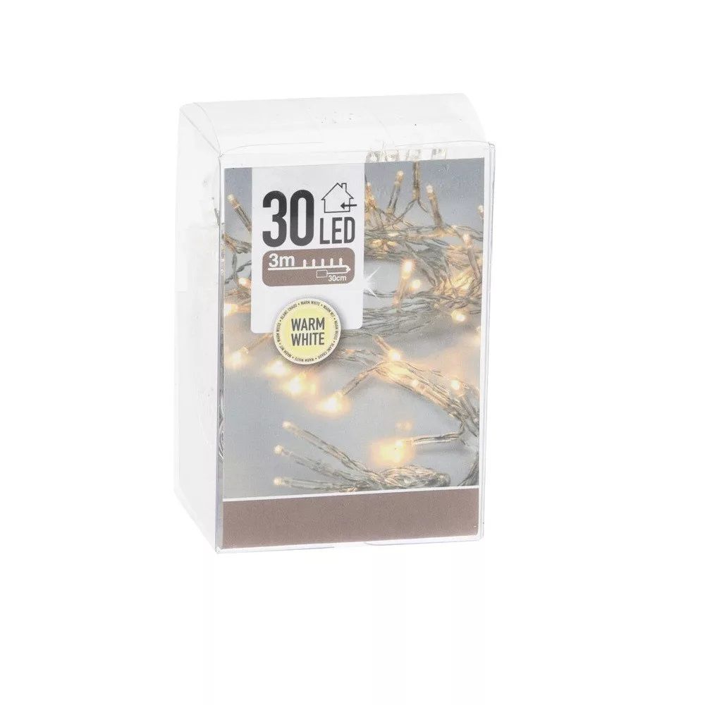 Fényfüzér 30 LED-es elemes 300cm- Több színben és és változatban Fényfüzér 30 LED-es elemes 300cm- Több színben és és változatban
