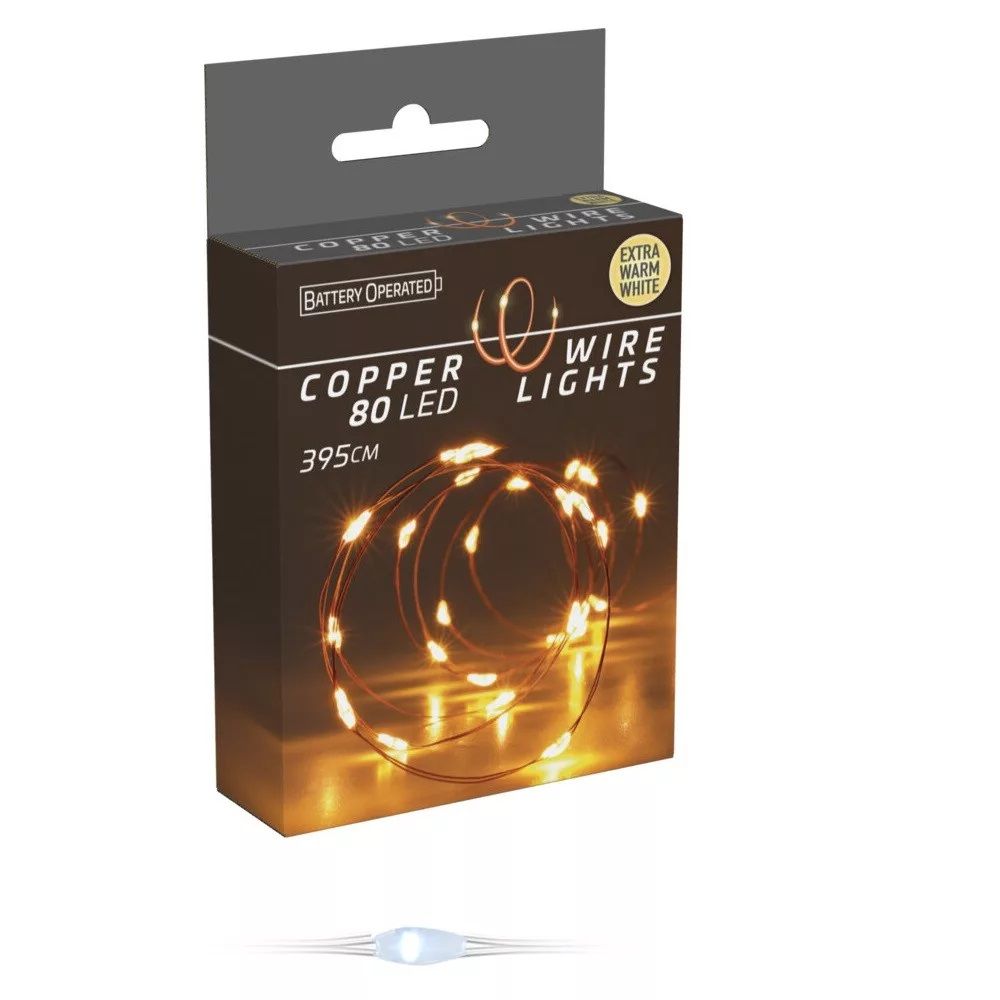 Réz drótkábeles fényfüzér LED-es elemes - Több méretben Réz drótkábeles fényfüzér LED-es elemes - Több méretben