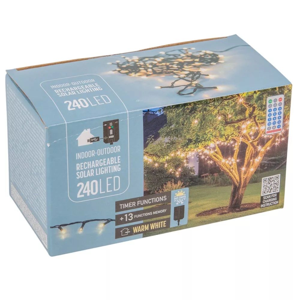 Napelemes fényfüzér LED-es időzítős tölthetős távirányítós - 2 méretben 3 színben Napelemes fényfüzér LED-es időzítős tölthetős távirányítós - 2 méretben 3 színben