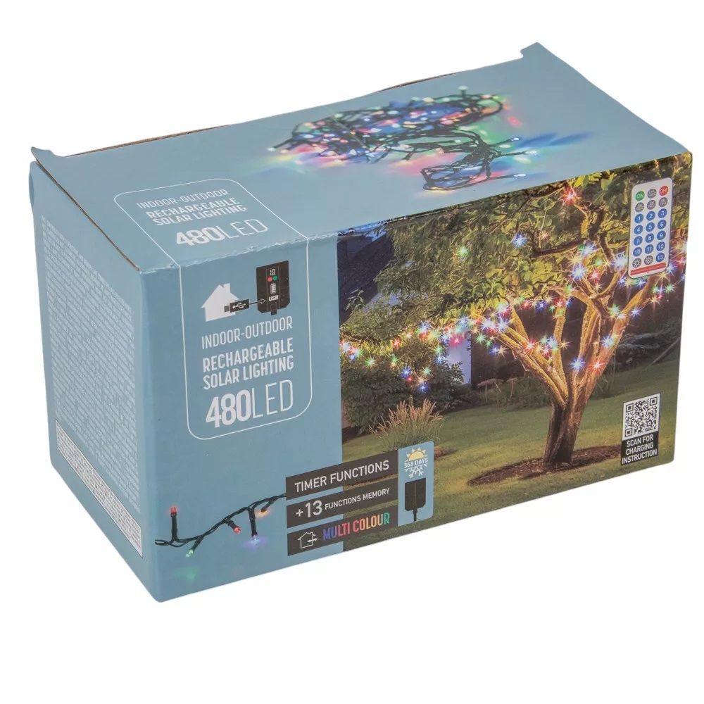 Napelemes fényfüzér LED-es időzítős tölthetős távirányítós - 2 méretben 3 színben Napelemes fényfüzér LED-es időzítős tölthetős távirányítós - 2 méretben 3 színben