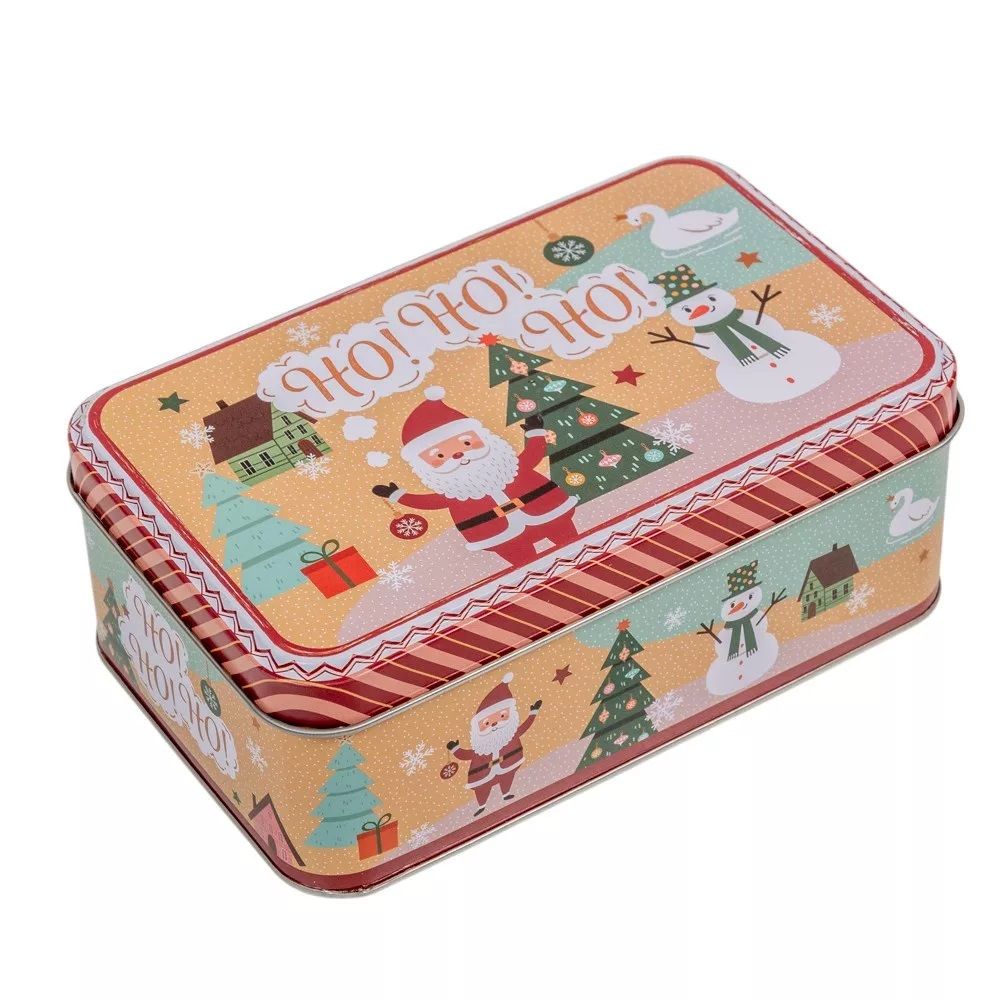 Doboz fém karácsonyi mintával 5,6x11x16cm Doboz fém karácsonyi mintával 5,6x11x16cm