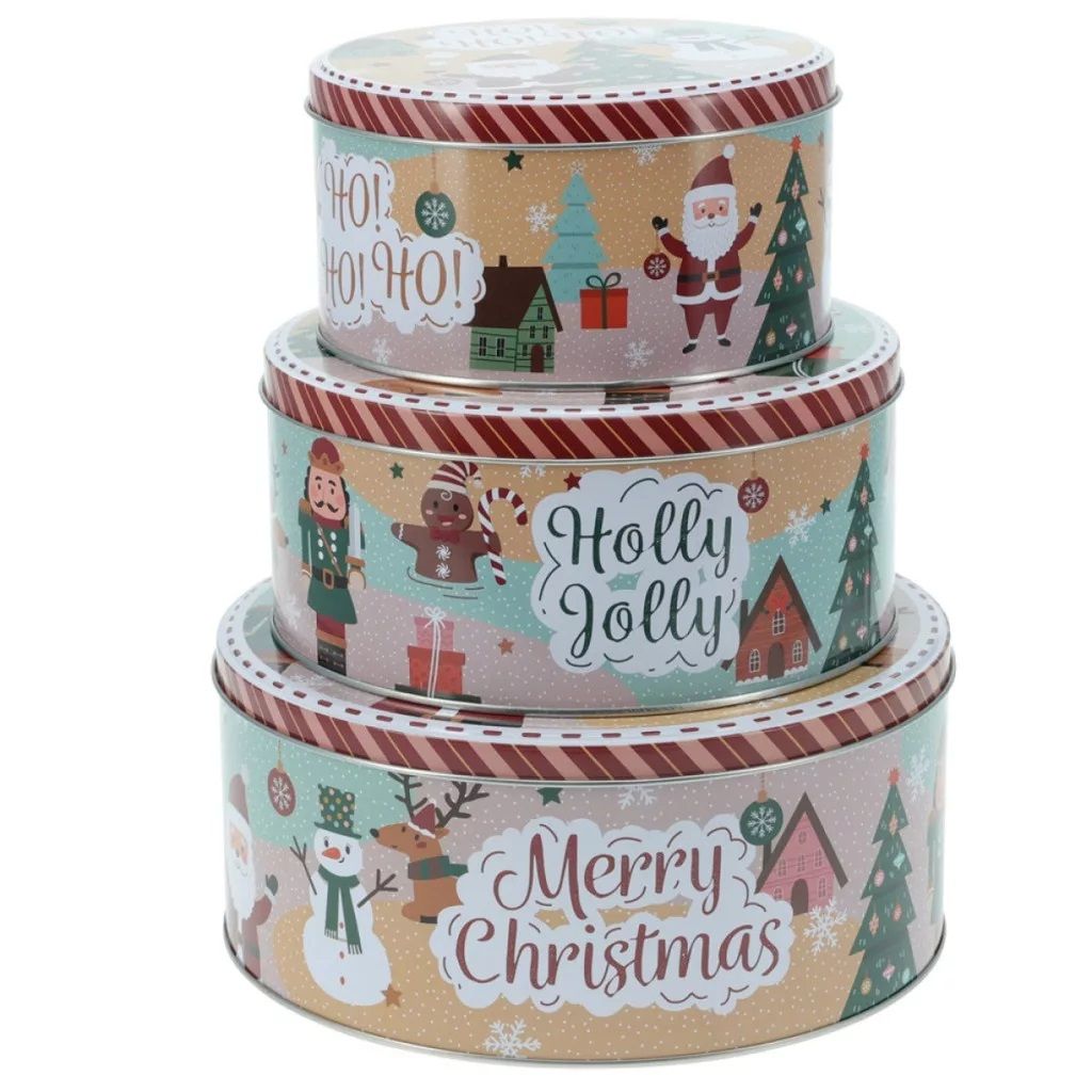 Doboz szett karácsonyi mintával 3db-os Doboz szett karácsonyi mintával 3db-os