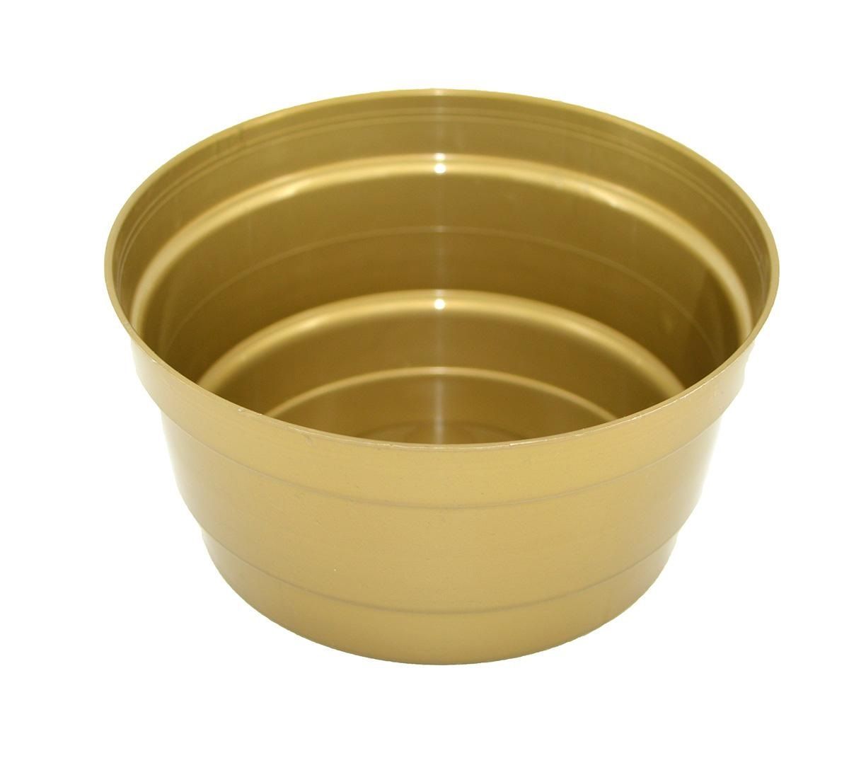 Virágtartó műanyag tál - Arany Virágtartó műanyag tál - Arany