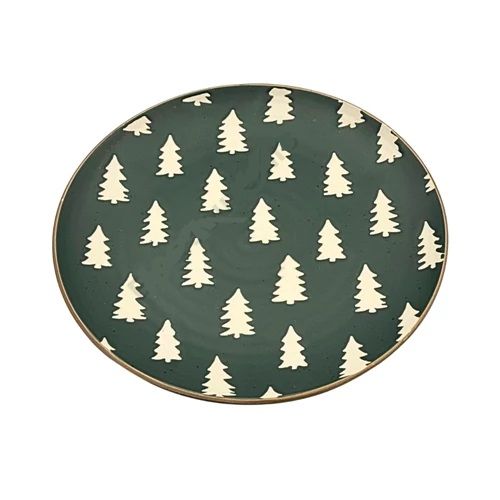 Karácsonyi zöld-fehér fenyős étkészlet - Több féle Karácsonyi zöld-fehér fenyős étkészlet - Több féle