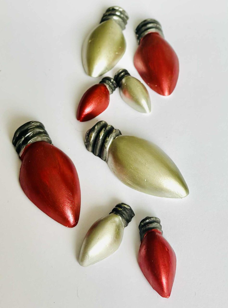 Gipsz lapos karácsonyi izzó csomag - Több színben Gipsz lapos karácsonyi izzó csomag - Több színben