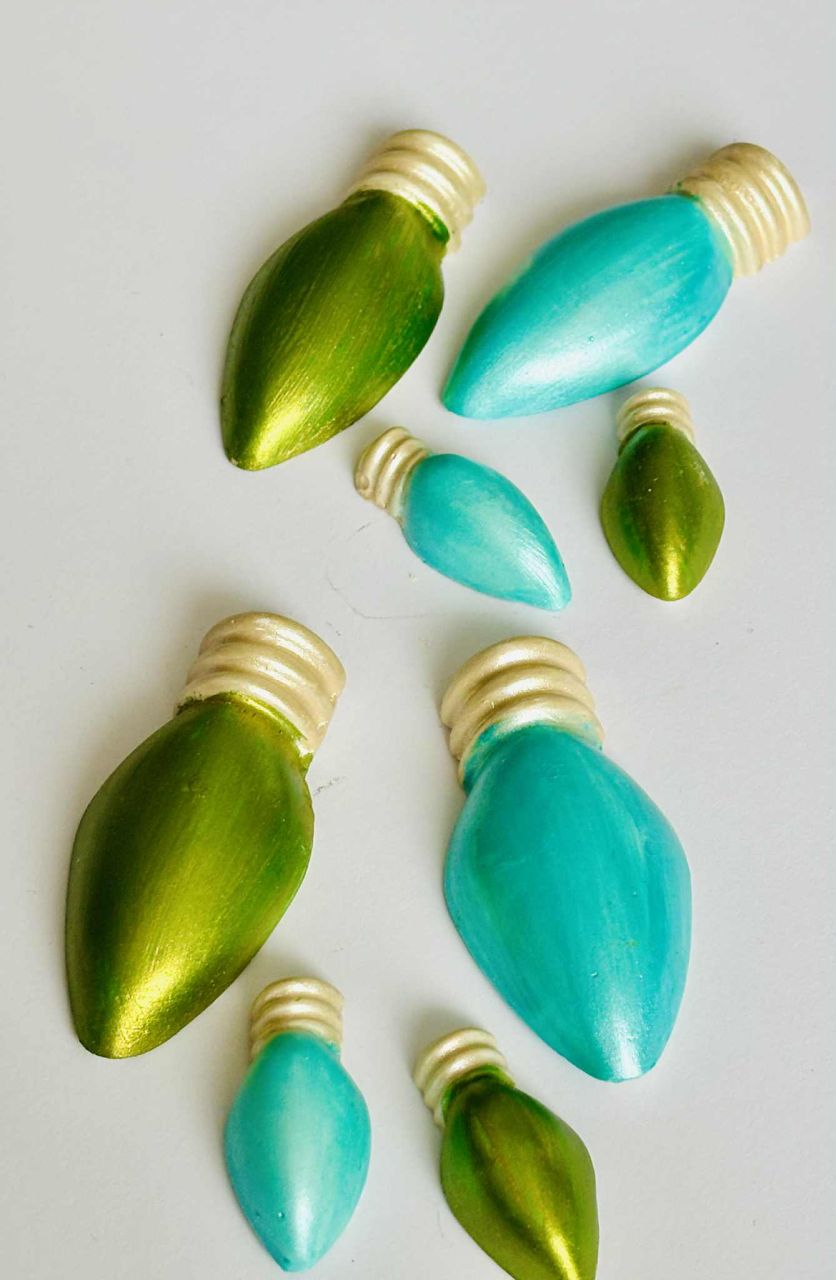 Gipsz lapos karácsonyi izzó csomag - Több színben Gipsz lapos karácsonyi izzó csomag - Több színben