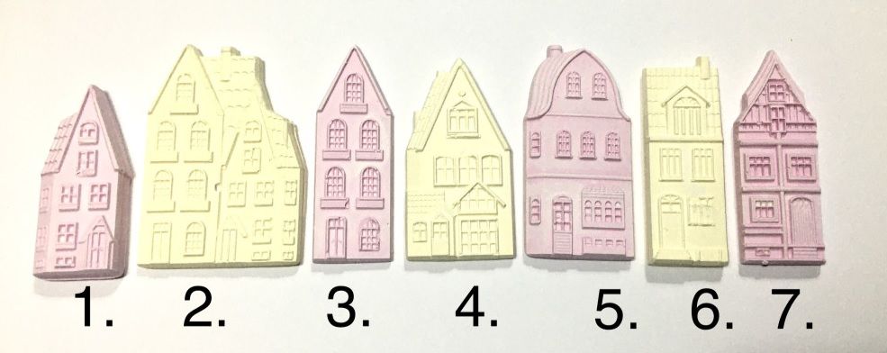 Gipsz lapos karácsonyi mézeskalács ház - 7 féle Gipsz lapos karácsonyi mézeskalács ház - 7 féle