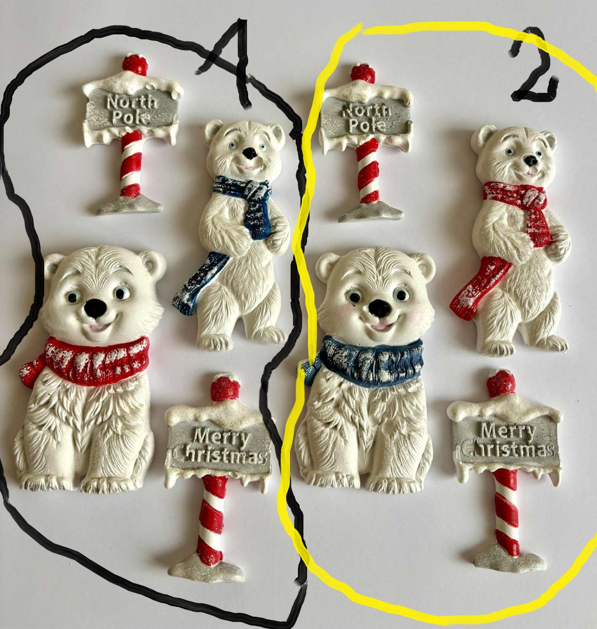 Gipsz 3D-s jegesmedve szett- 2 színben Gipsz 3D-s jegesmedve szett- 2 színben