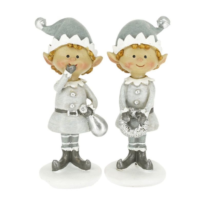 Manó koszorúval, csomaggal álló 4 x 10 cm - 4 féle