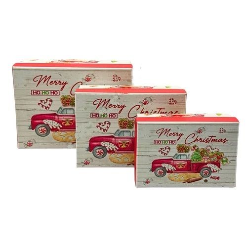 Papírdoboz karácsonyi 3 db / szett - 2 féle