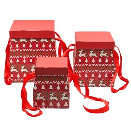 Papírdoboz karácsonyi 3 db / szett - 2 féle - másolat