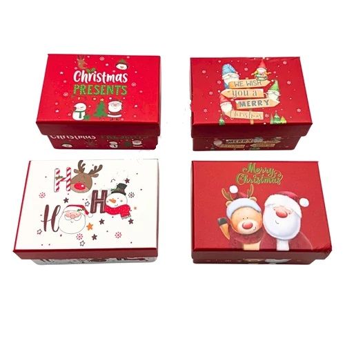 Papírdoboz karácsonyi 11 x 7,5 x 5,5 cm - 4 féle