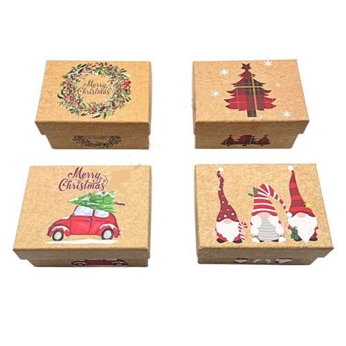 Papírdoboz karácsonyi 11 x 7,5 x 5,5 cm - 4 féle