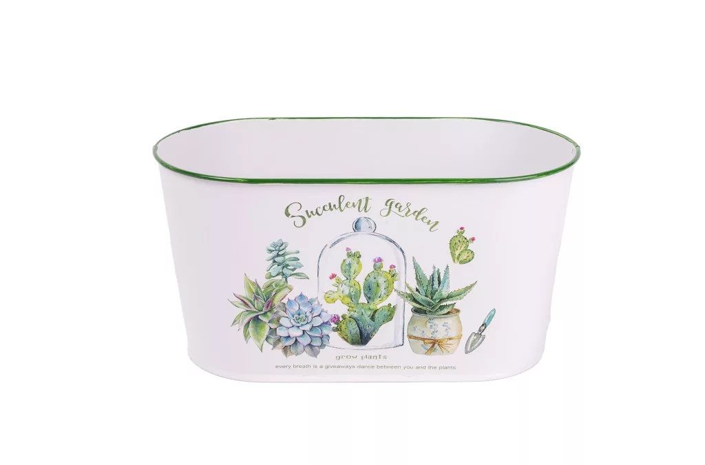 Bádog kaspó ovál - Több mintával