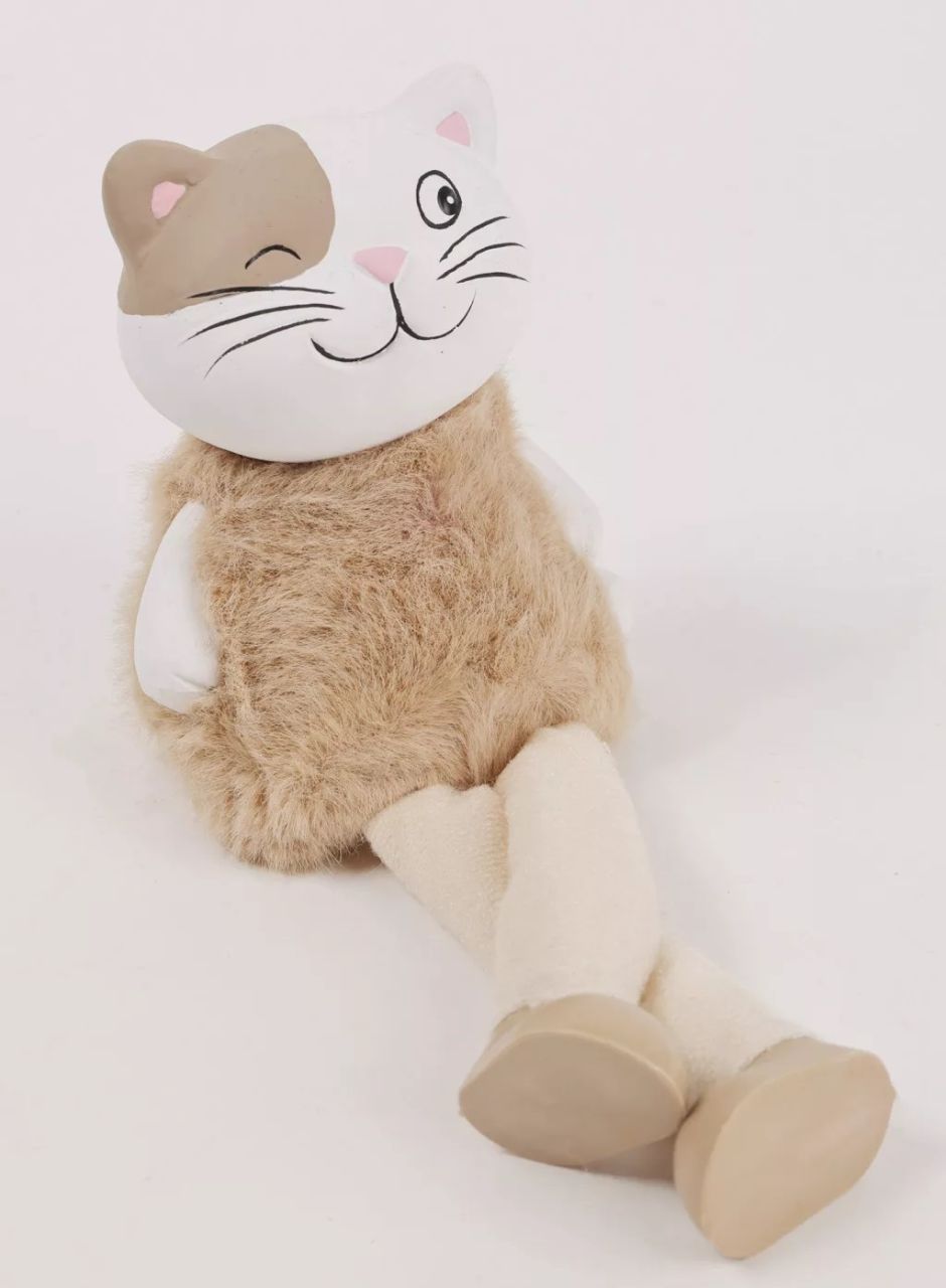 Kerámia lógó lábú macska 7,5x9,5 cm Kerámia lógó lábú macska 7,5x9,5 cm