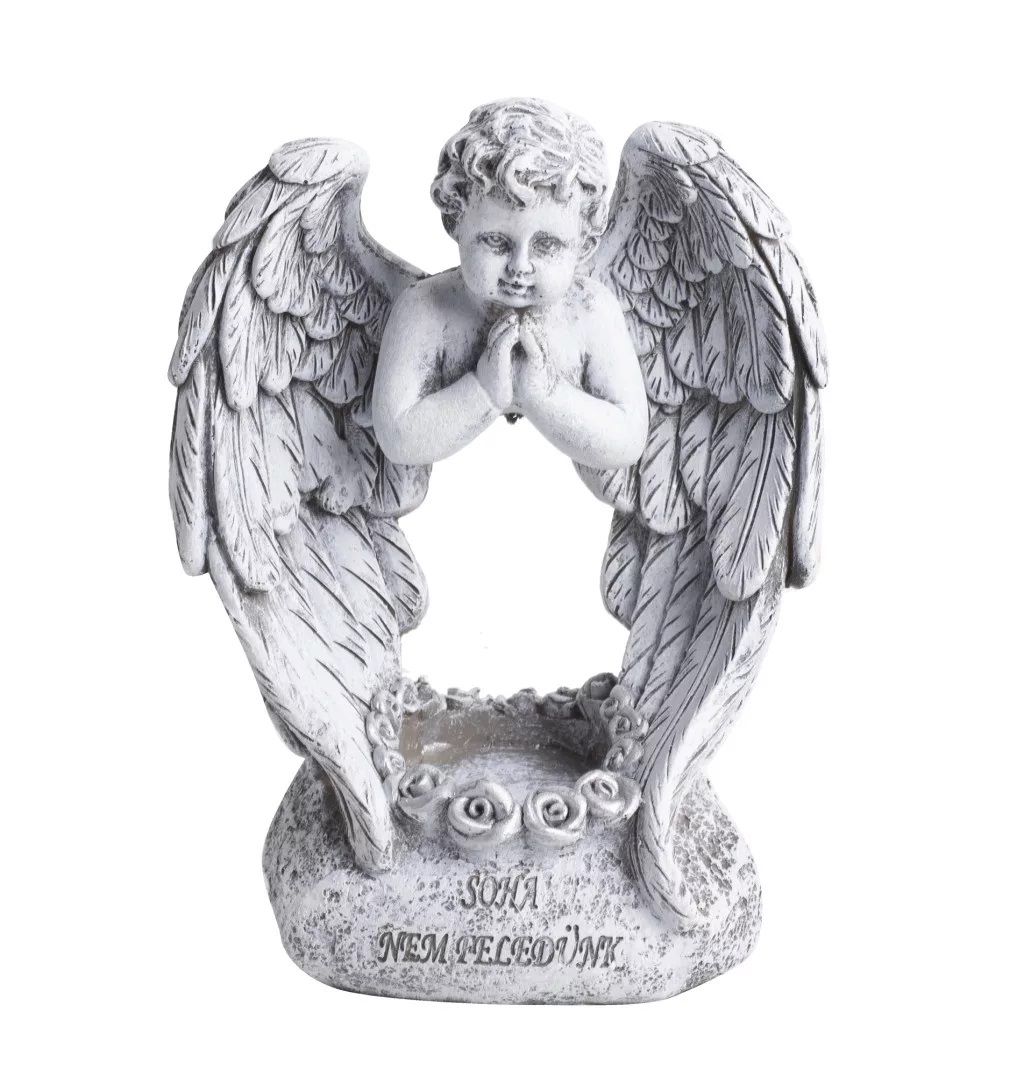 Polirezin mécsestartó angyal 13 x 9,5 cm Polirezin mécsestartó angyal 13 x 9,5 cm