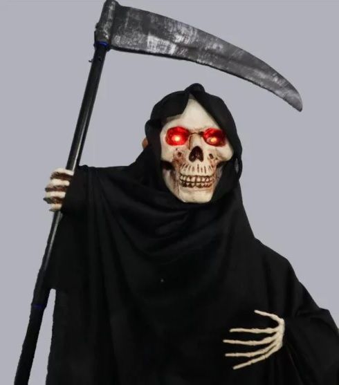 Halloween kaszás függő dekor hanggal és világítással Halloween kaszás függő dekor hanggal és világítással