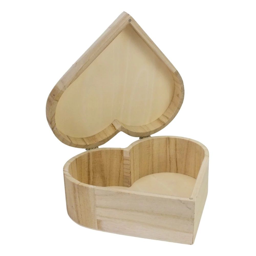 Natúr fa szív doboz Natúr fa szív doboz