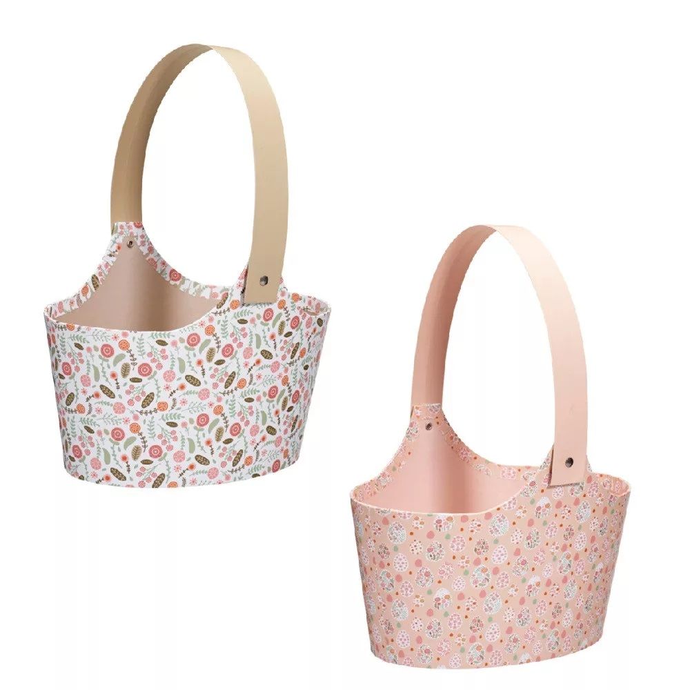 Papír kosár füles mix M26x19x14cm - 2 féle