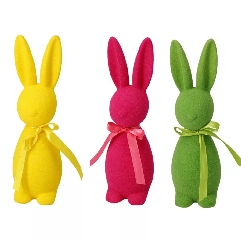 Nyuszi flokkolt 22cm - 3 féle