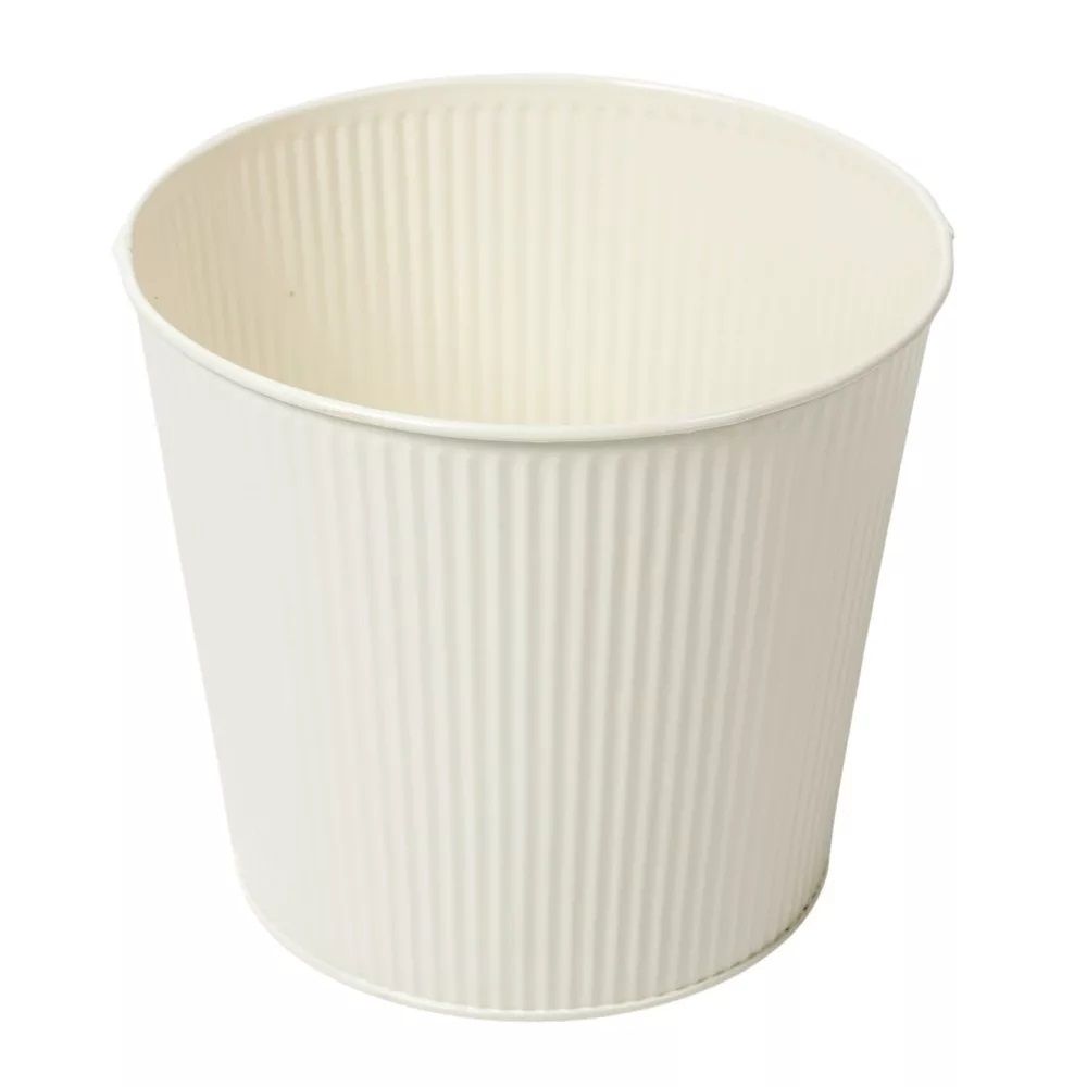 Kaspó fém bordás - Több méretben - 2 színben