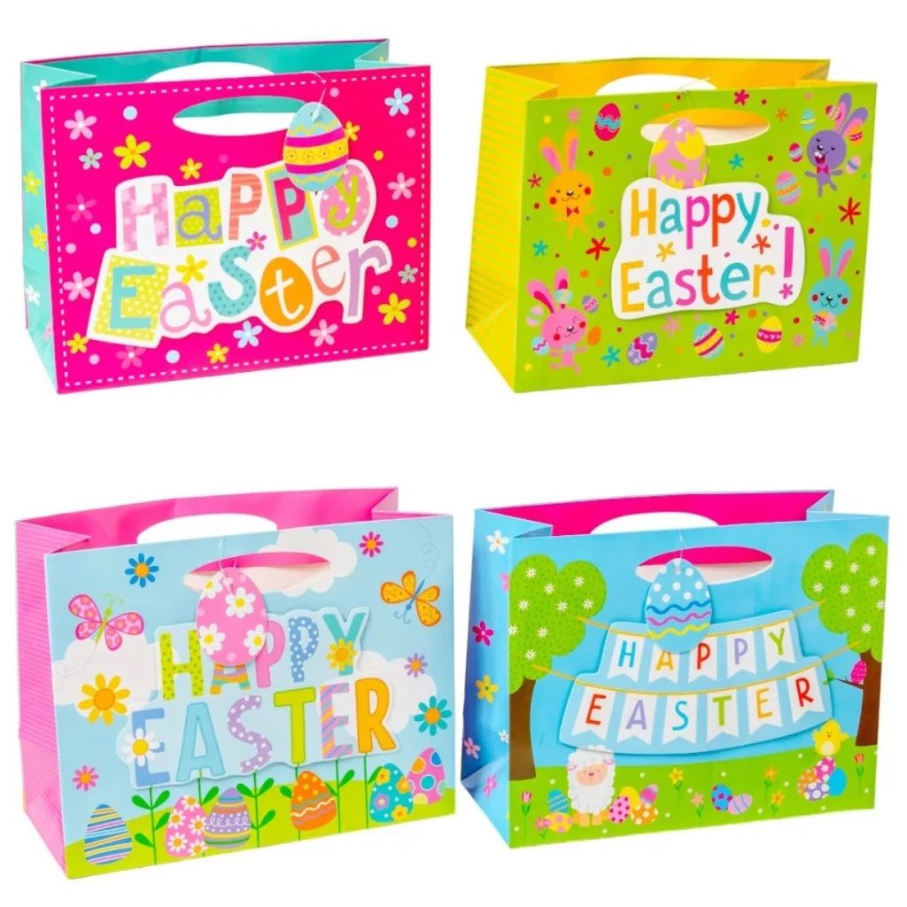 Húsvéti ajándéktasak fekvő 20x26cm - 4 féle