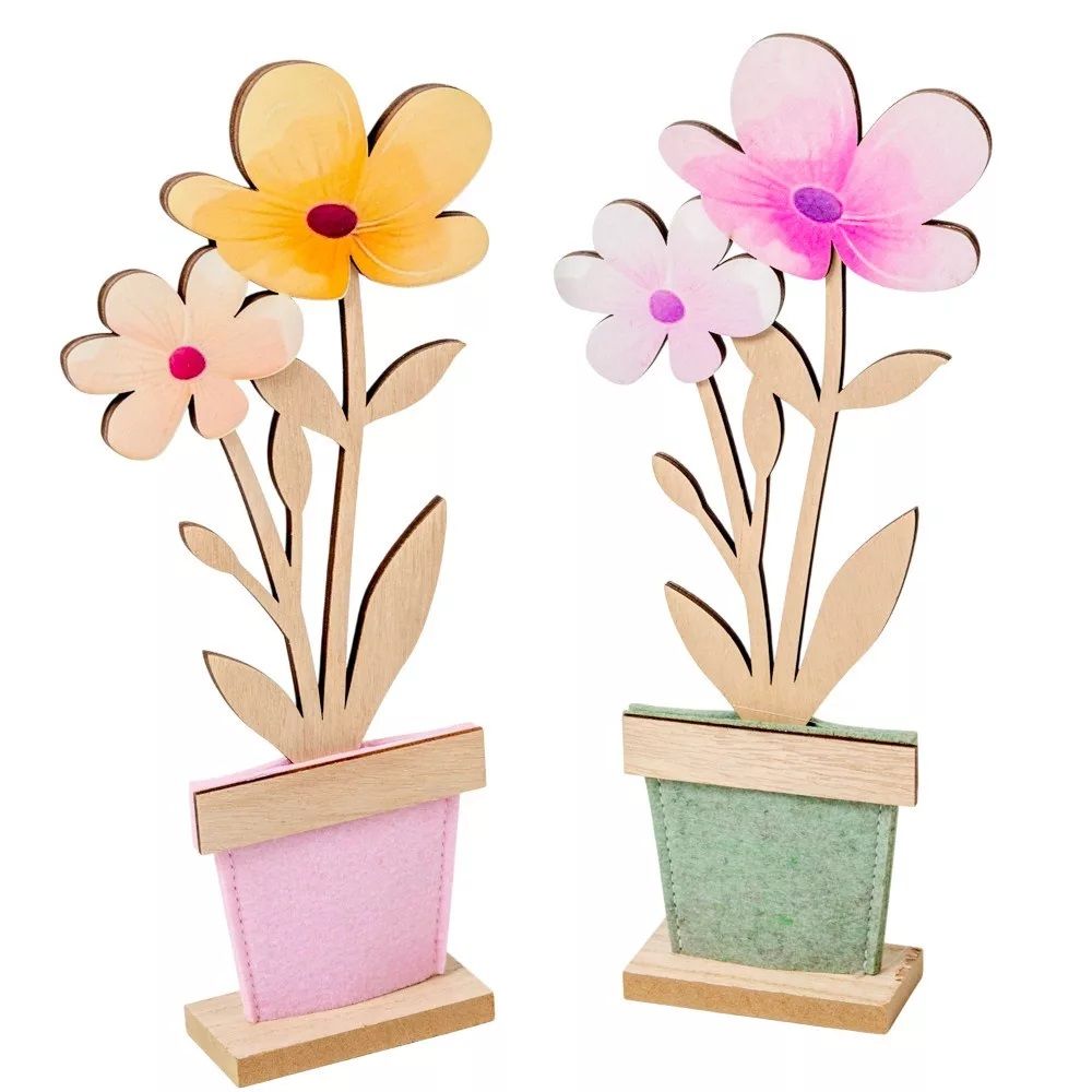 Virág fa talppal filc cserépben - 2 méretben Virág fa talppal filc cserépben - 2 méretben